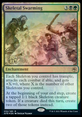 Skeletal Swarming [Dungeons & Dragons: Adventures in the Forgotten Realms Prerelease Promos] | RetroPlay Games