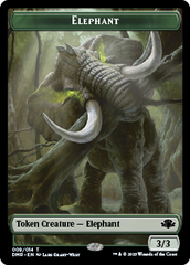 Elephant // Saproling Double-Sided Token [Dominaria Remastered Tokens] | RetroPlay Games