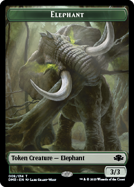 Elephant // Cat (008) Double-Sided Token [Dominaria Remastered Tokens] | RetroPlay Games