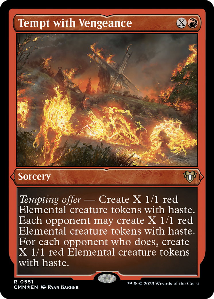 Tempt with Vengeance (Foil Etched) [Commander Masters] | RetroPlay Games
