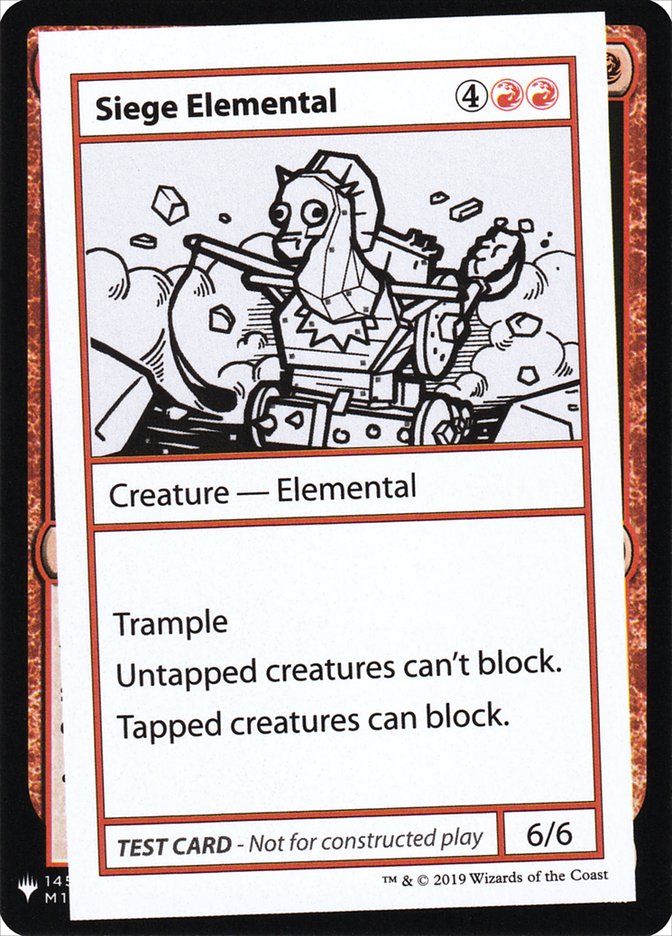 Siege Elemental [Mystery Booster Playtest Cards] | RetroPlay Games