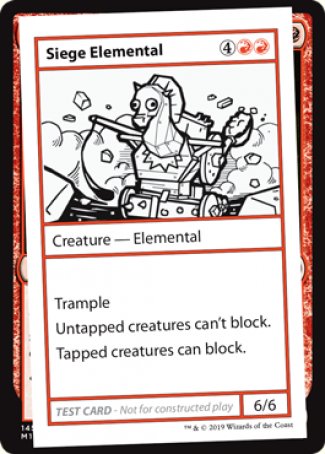 Siege Elemental (2021 Edition) [Mystery Booster Playtest Cards] | RetroPlay Games