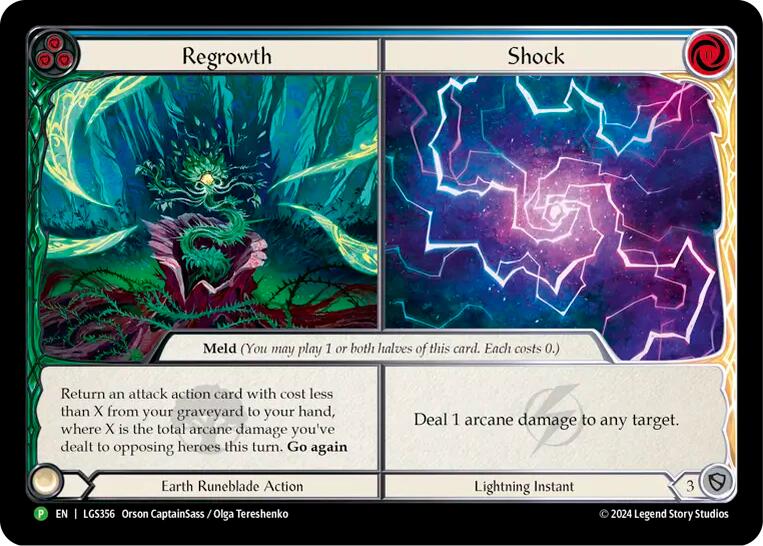 Regrowth // Shock (Cold Foil) [LGS356] (Promo)  Cold Foil | RetroPlay Games