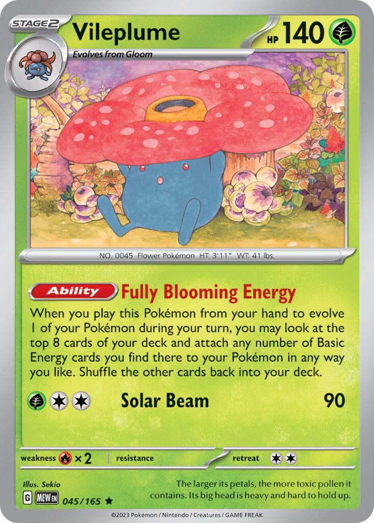 Vileplume (045/165) (Theme Deck Exclusive) [Scarlet & Violet 151] | RetroPlay Games