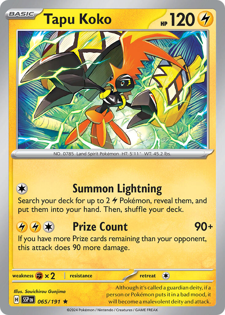 Tapu Koko (065/191) (Theme Deck Exclusive) [Scarlet & Violet: Surging Sparks] | RetroPlay Games