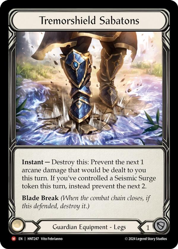 Tremorshield Sabatons [HNT247] (The Hunted)  Cold Foil | RetroPlay Games