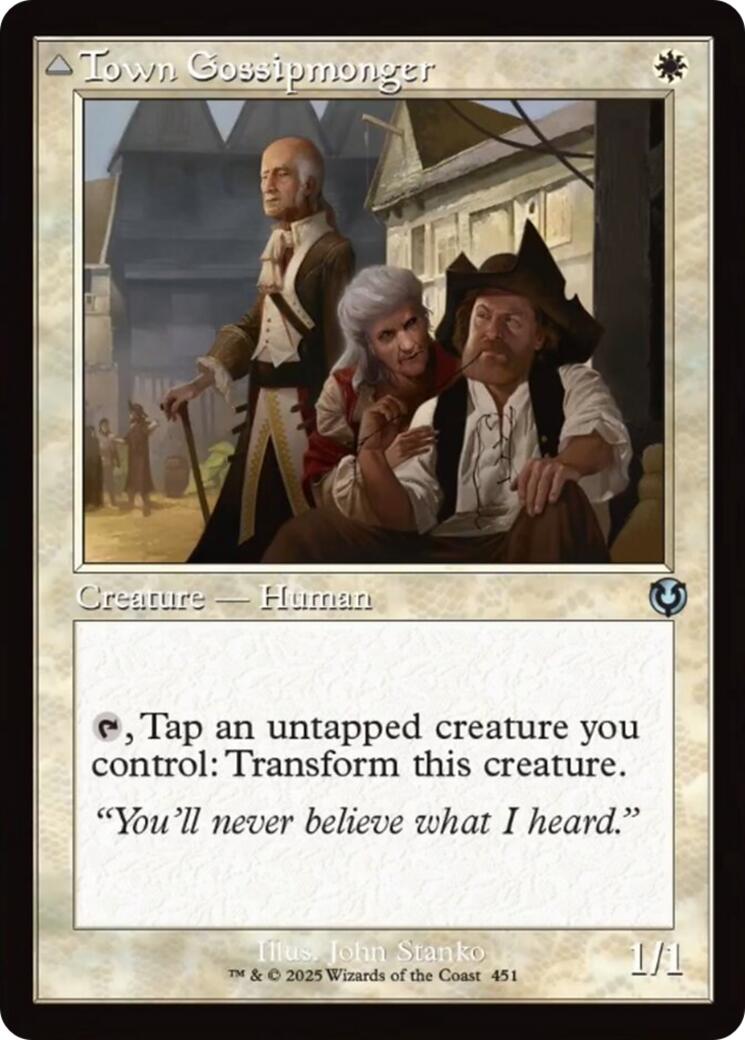 Town Gossipmonger // Incited Rabble (Retro Frame) [Innistrad Remastered] | RetroPlay Games