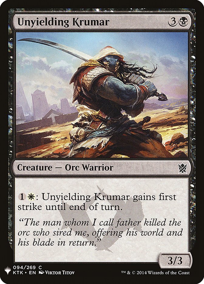 Unyielding Krumar [Mystery Booster] | RetroPlay Games