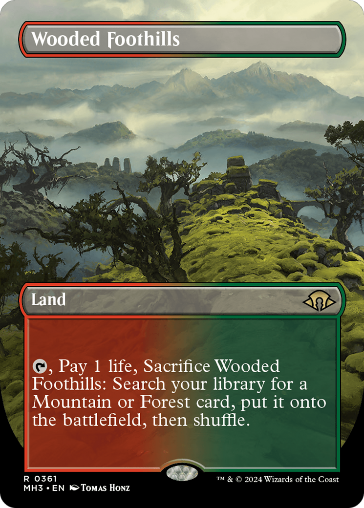 Wooded Foothills (Borderless) [Modern Horizons 3] | RetroPlay Games