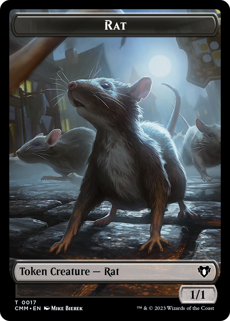 Rat Token [Commander Masters Tokens] | RetroPlay Games