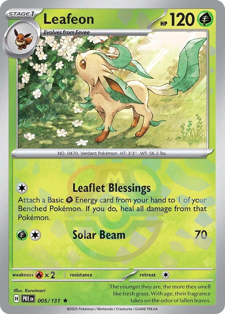 Leafeon (005/131) (Master Ball Pattern) [Scarlet & Violet: Prismatic Evolutions] | RetroPlay Games