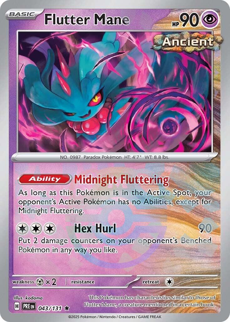 Flutter Mane (043/131) (Master Ball Pattern) [Scarlet & Violet: Prismatic Evolutions] | RetroPlay Games