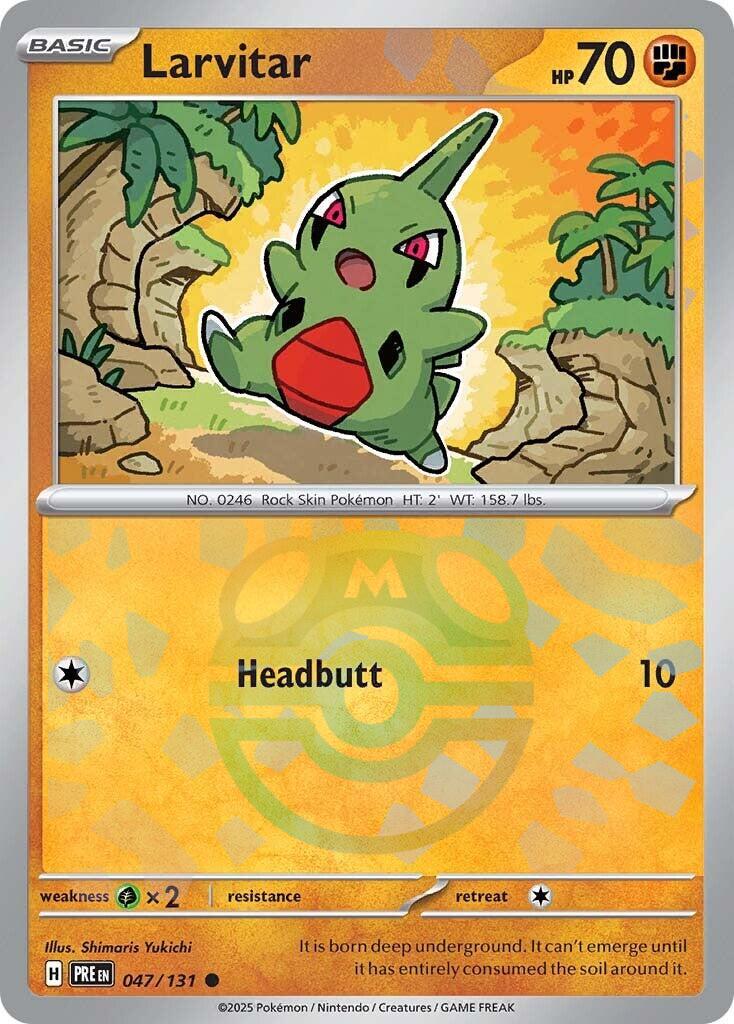 Larvitar (047/131) (Master Ball Pattern) [Scarlet & Violet: Prismatic Evolutions] | RetroPlay Games
