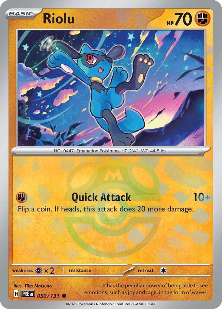 Riolu (050/131) (Master Ball Pattern) [Scarlet & Violet: Prismatic Evolutions] | RetroPlay Games