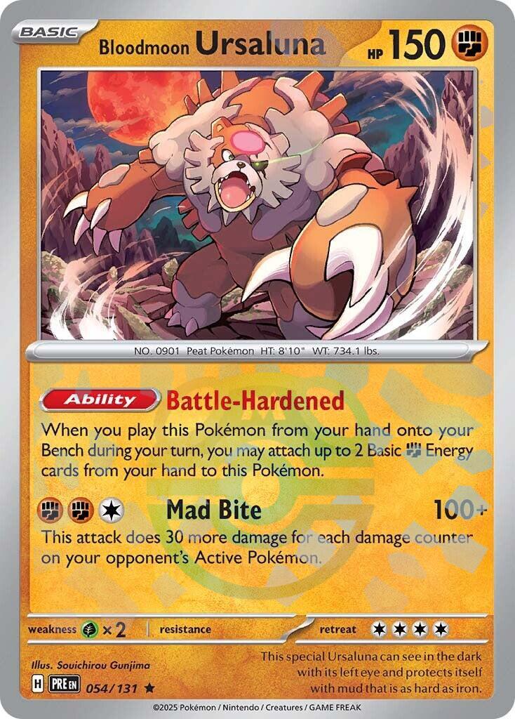 Bloodmoon Ursaluna (054/131) (Master Ball Pattern) [Scarlet & Violet: Prismatic Evolutions] | RetroPlay Games