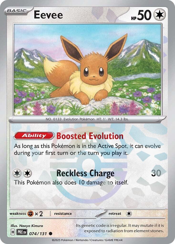 Eevee (074/131) (Master Ball Pattern) [Scarlet & Violet: Prismatic Evolutions] | RetroPlay Games