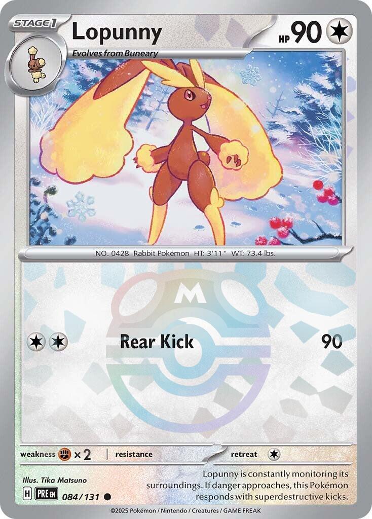 Lopunny (084/131) (Master Ball Pattern) [Scarlet & Violet: Prismatic Evolutions] | RetroPlay Games