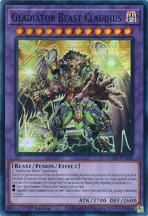 Gladiator Beast Claudius [SUDA-EN038] Super Rare | RetroPlay Games