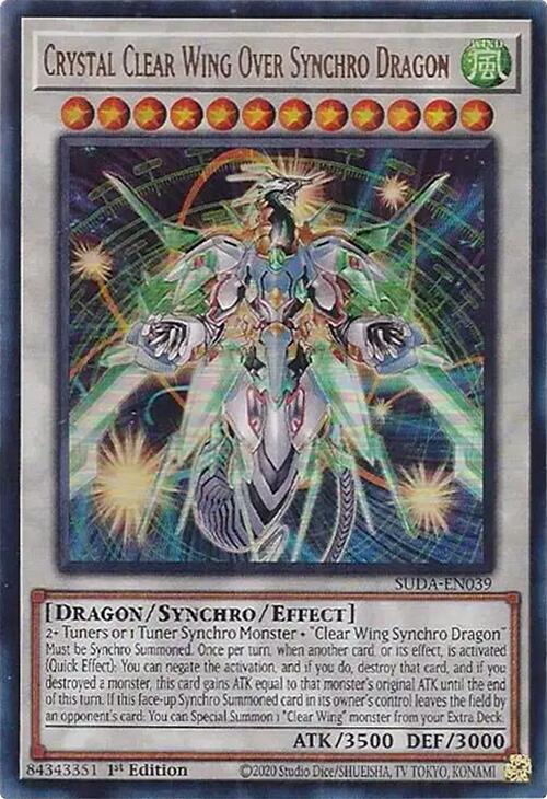 Crystal Clear Wing Over Synchro Dragon [SUDA-EN039] Ultra Rare | RetroPlay Games