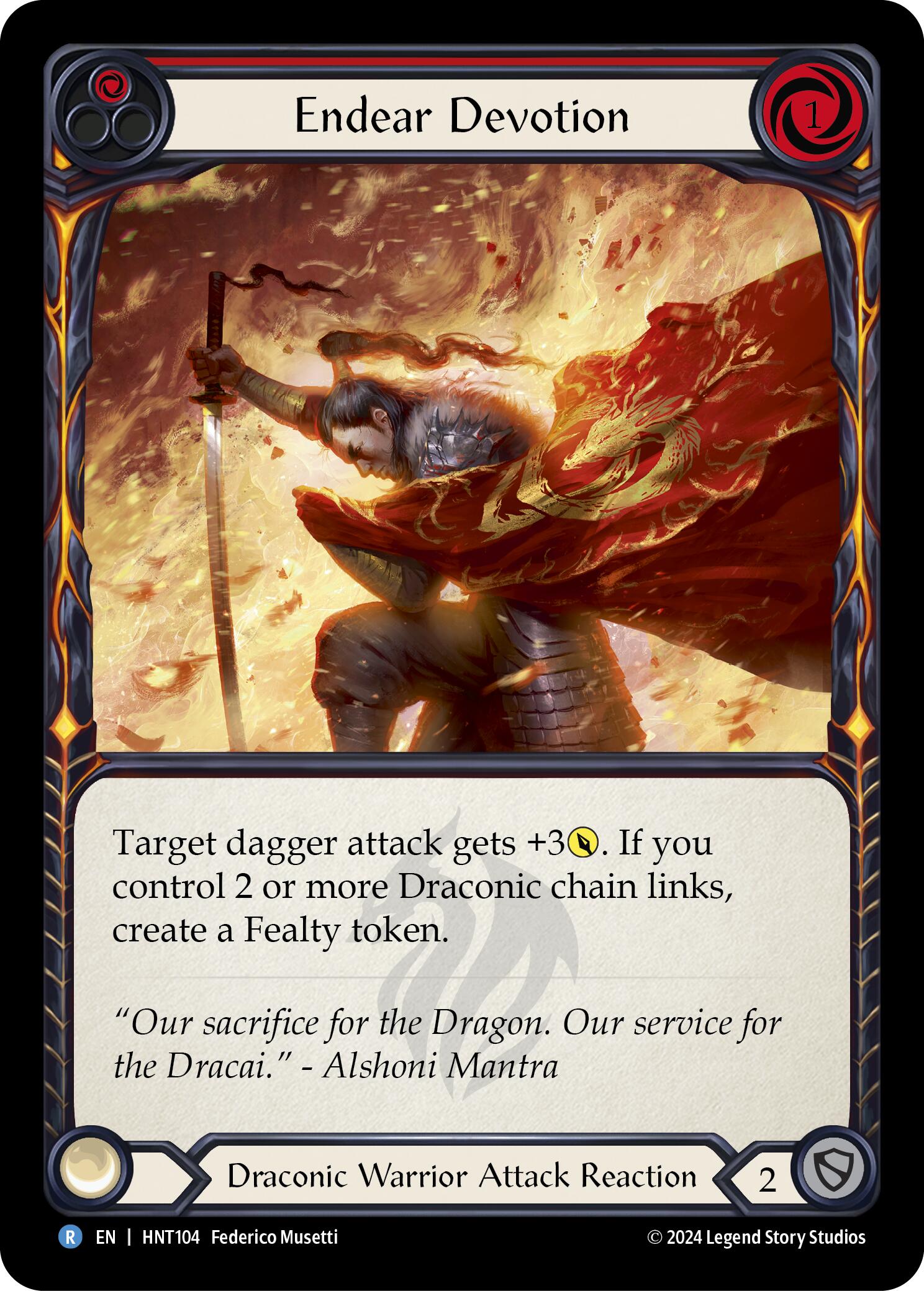 Endear Devotion (Red) [HNT104] (The Hunted)  Rainbow Foil | RetroPlay Games