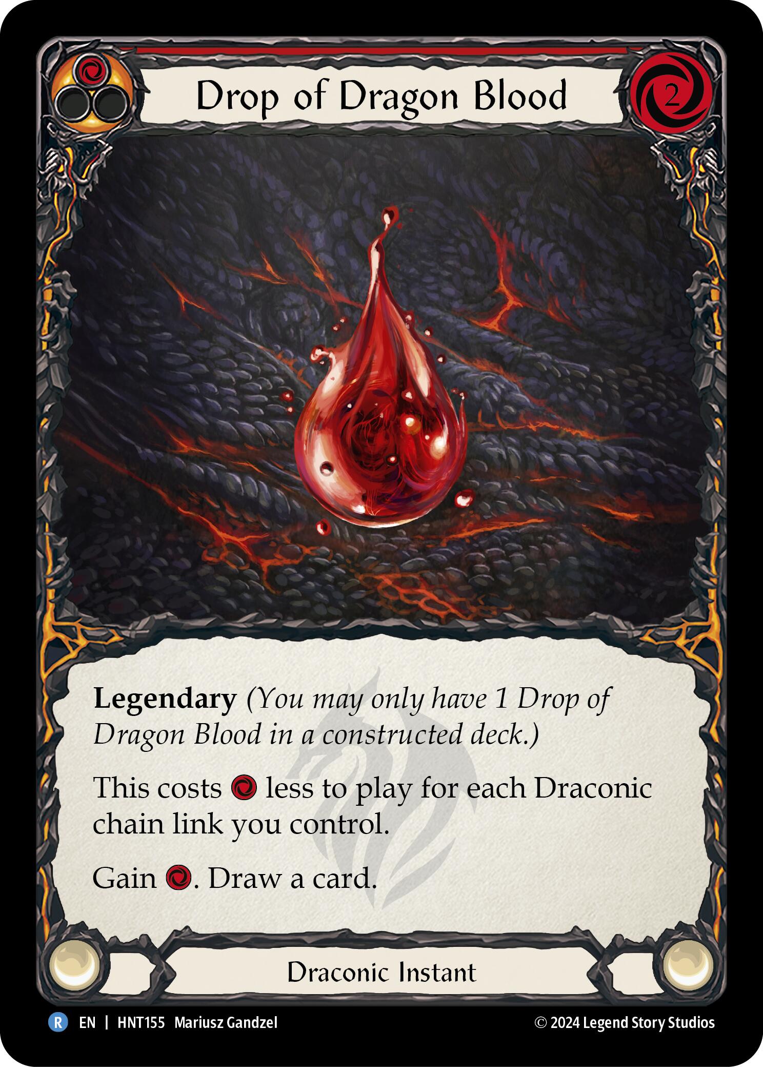 Drop of Dragon Blood (Red) [HNT155] (The Hunted)  Rainbow Foil | RetroPlay Games