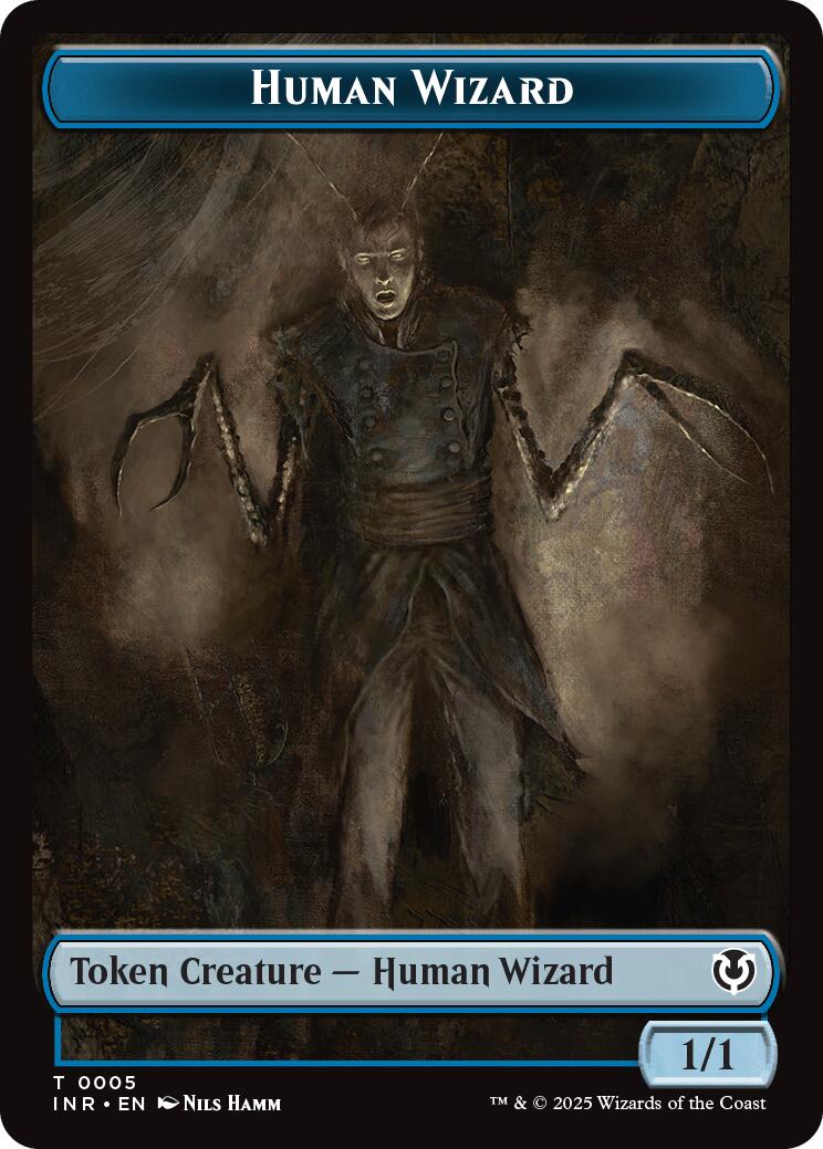 Human Wizard // Emblem - Jace, Unraveler of Secrets Double-Sided Token [Innistrad Remastered Tokens] | RetroPlay Games