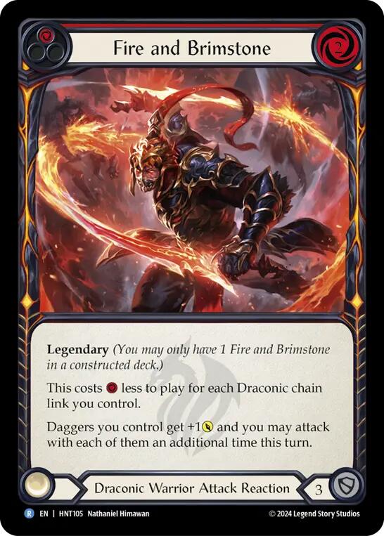 Fire and Brimstone [HNT105] (The Hunted)  Rainbow Foil | RetroPlay Games