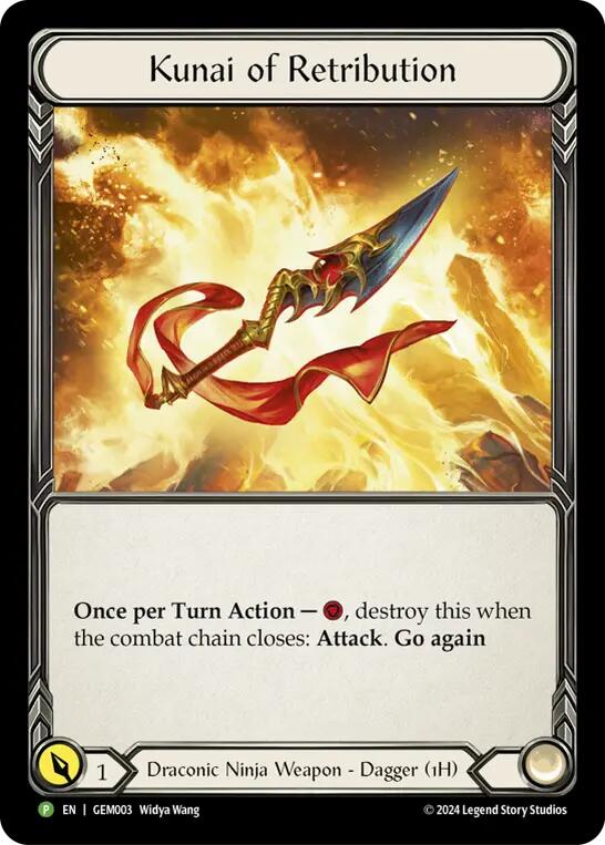 Kunai of Retribution [GEM003] (GEM Pack 1)  Cold Foil | RetroPlay Games