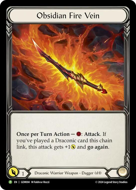 Obsidian Fire Vein [GEM004] (GEM Pack 1)  Cold Foil | RetroPlay Games