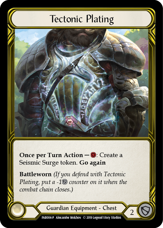 Tectonic Plating [FAB004-P] (Promo)  1st Edition Cold Foil - Golden | RetroPlay Games