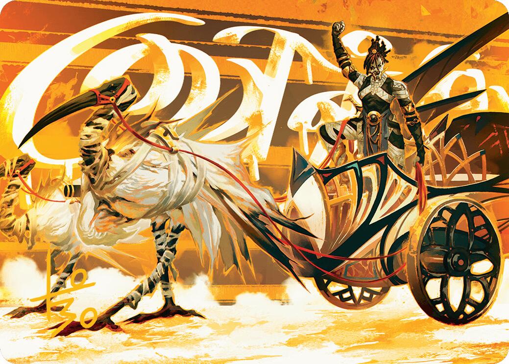 Skyseer's Chariot Art Card (Gold-Stamped Signature) [Aetherdrift Art Series] | RetroPlay Games