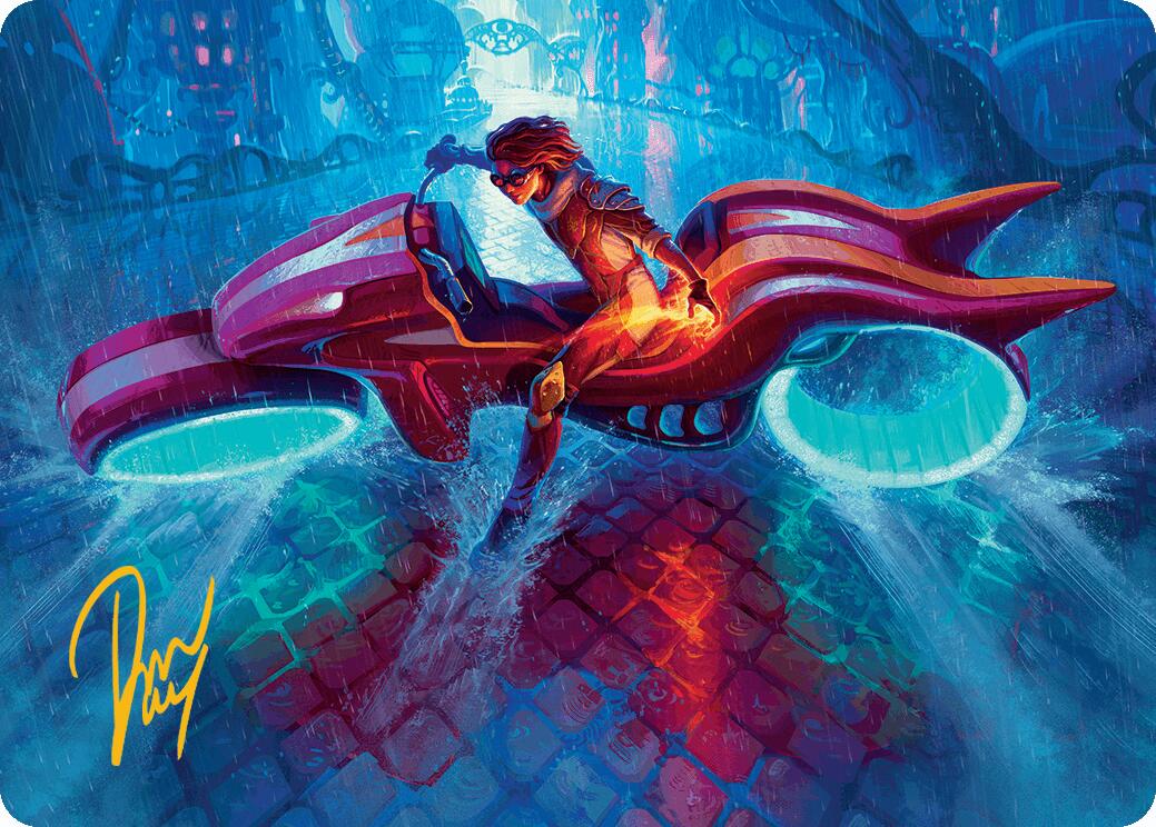 Chandra, Spark Hunter Art Card (Gold-Stamped Signature) [Aetherdrift Art Series] | RetroPlay Games