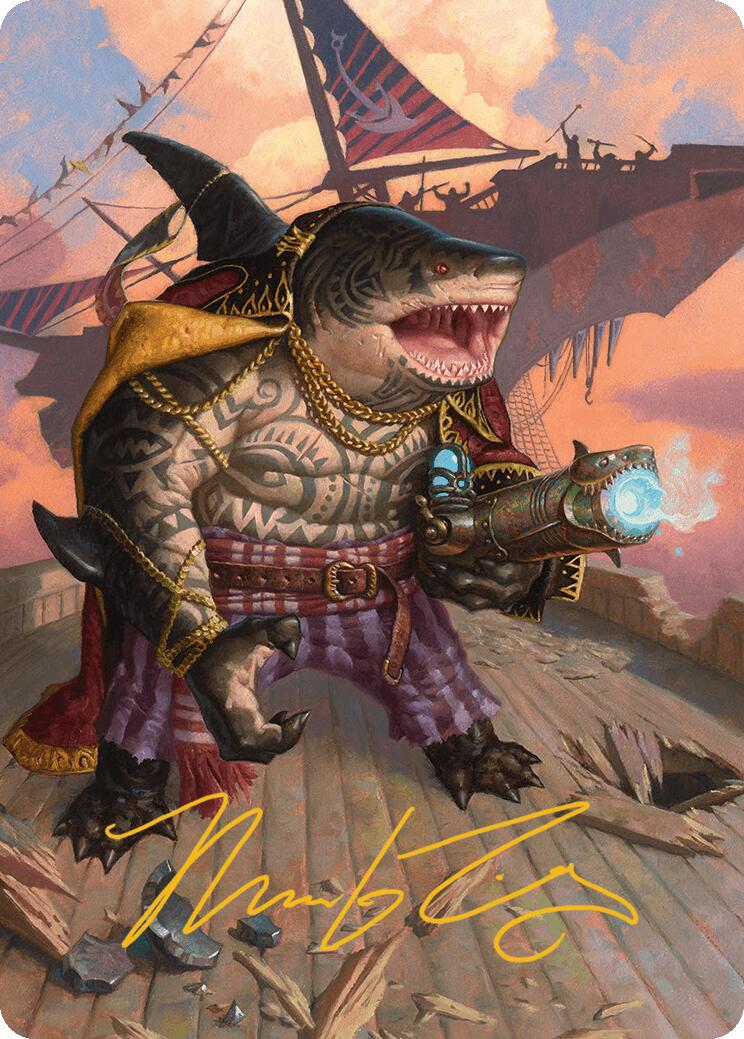 Captain Howler, Sea Scourge Art Card (4/54) (Gold-Stamped Signature) [Aetherdrift Art Series] | RetroPlay Games