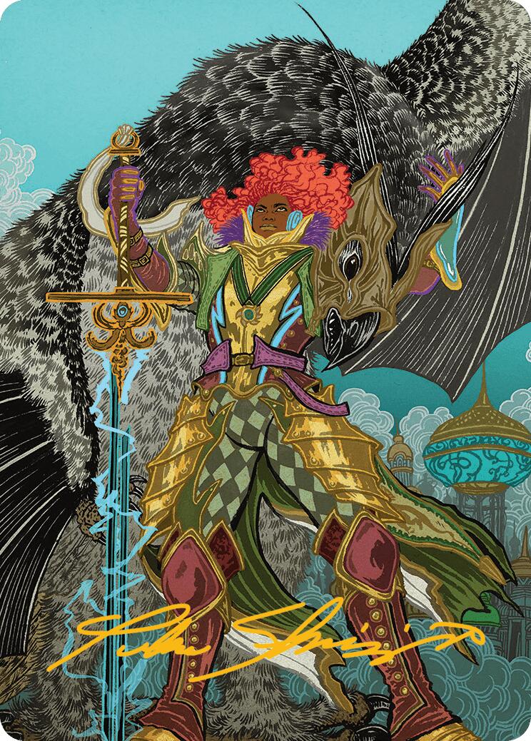 Caradora, Heart of Alacria Art Card (3/54) (Gold-Stamped Signature) [Aetherdrift Art Series] | RetroPlay Games