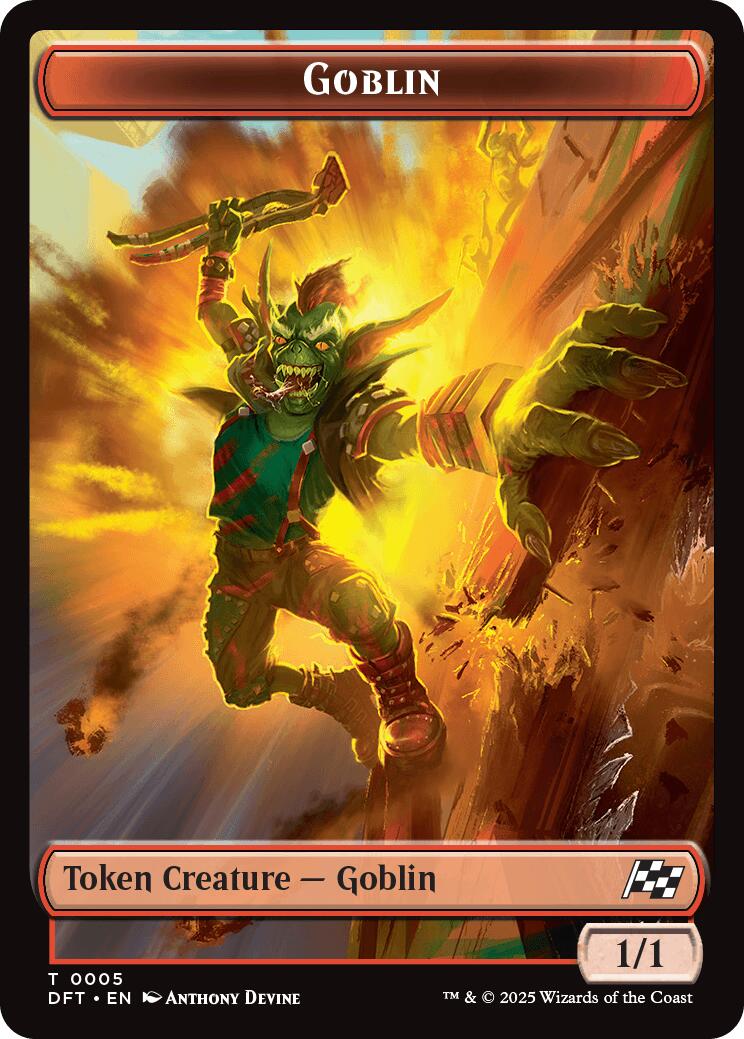 Goblin // Thopter (0010) Double-Sided Token [Aetherdrift Tokens] | RetroPlay Games