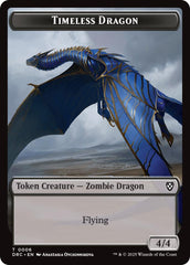 Timeless Dragon // Zombie (0007) Double-Sided Token [Aetherdrift Tokens] | RetroPlay Games