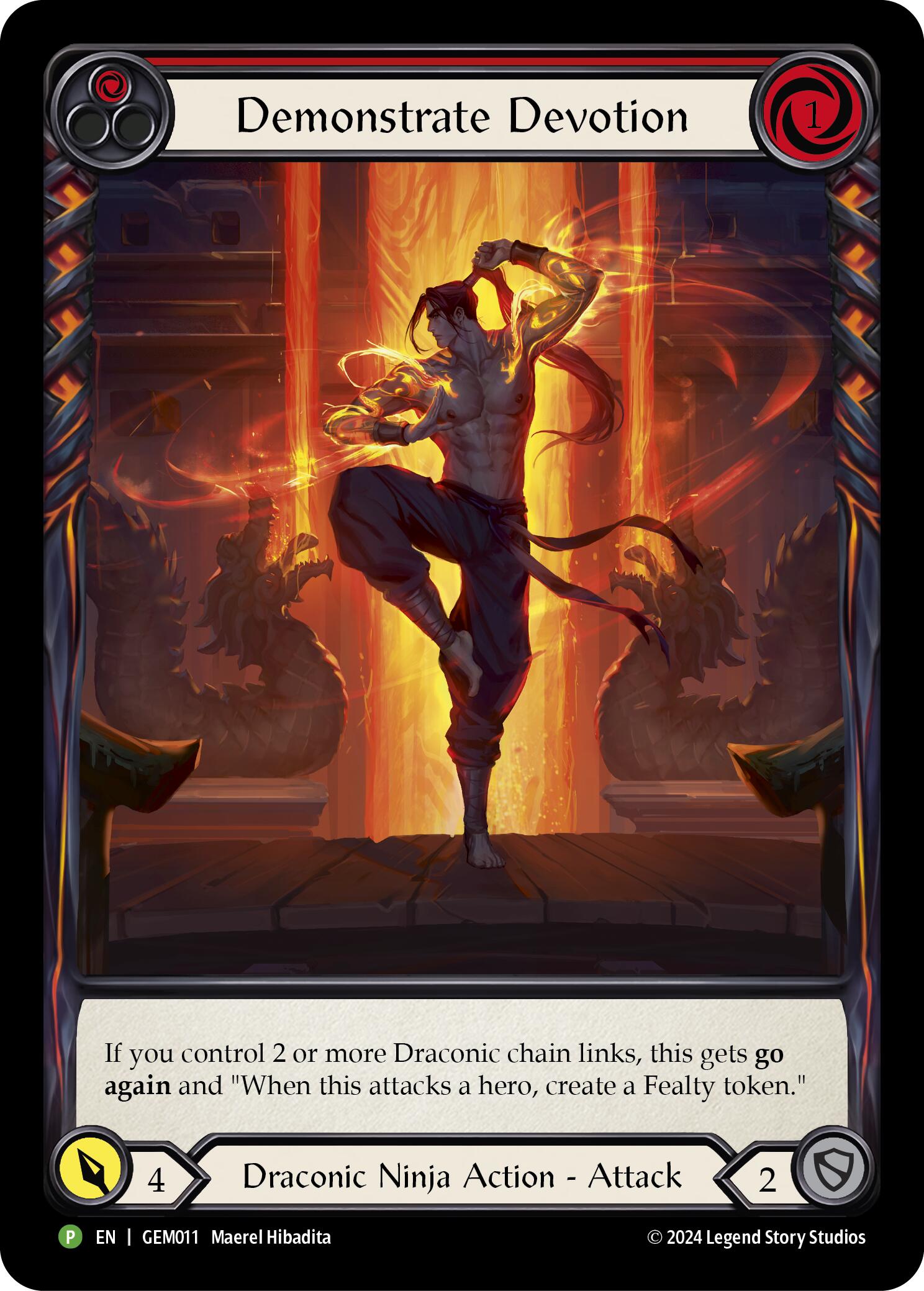Demonstrate Devotion (Red) [GEM011] (GEM Pack 1)  Rainbow Foil | RetroPlay Games