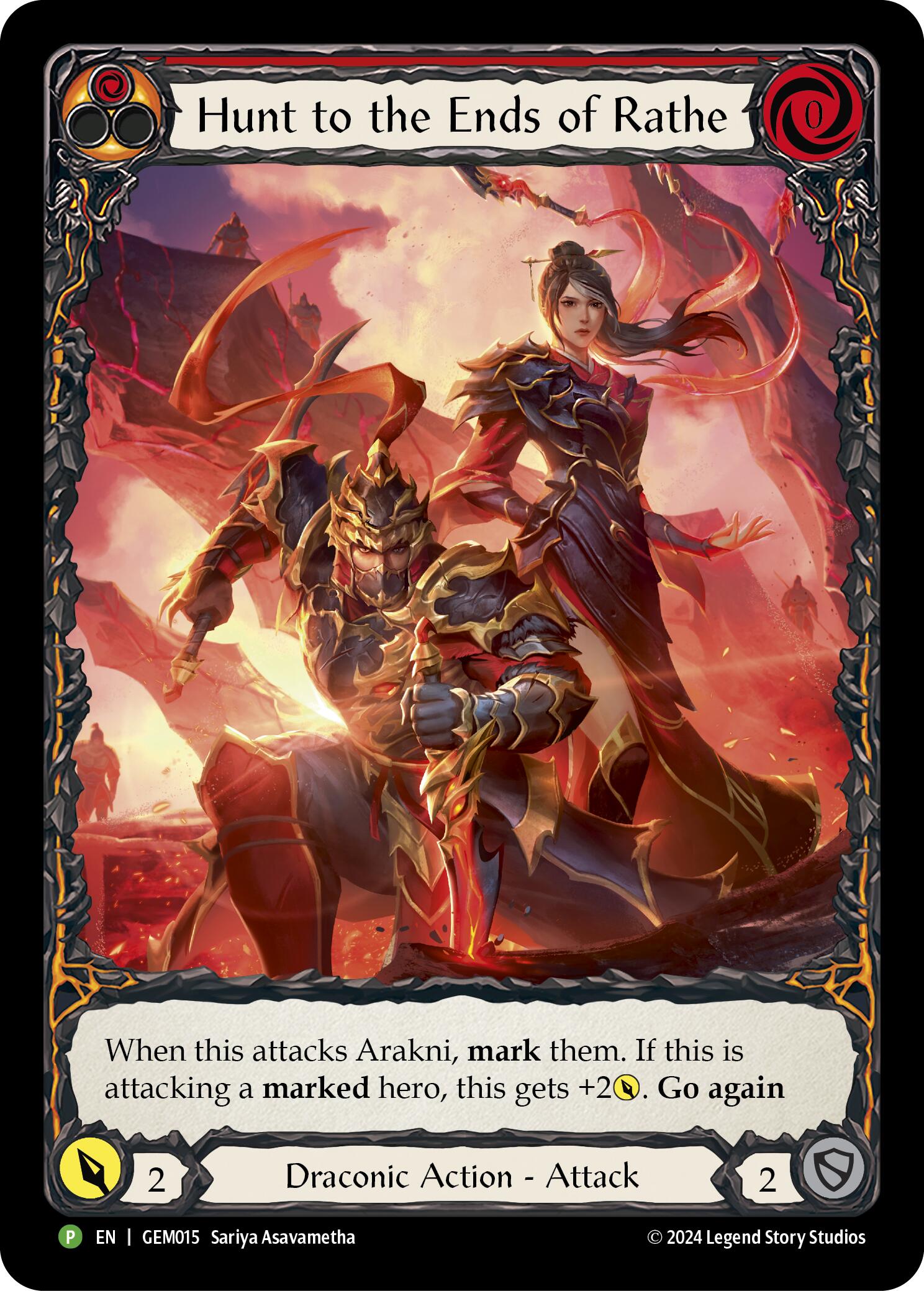 Hunt to the Ends of Rathe (Red) [GEM015] (GEM Pack 1)  Rainbow Foil | RetroPlay Games