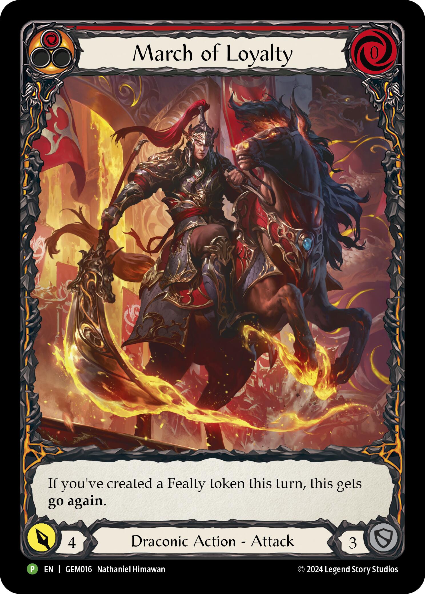 March of Loyalty (Red) [GEM016] (GEM Pack 1)  Rainbow Foil | RetroPlay Games