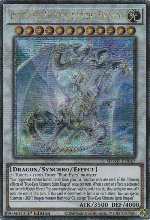Blue-Eyes Ultimate Spirit Dragon (Quarter Century Secret Rare) [SDWD-EN043] Quarter Century Secret Rare | RetroPlay Games