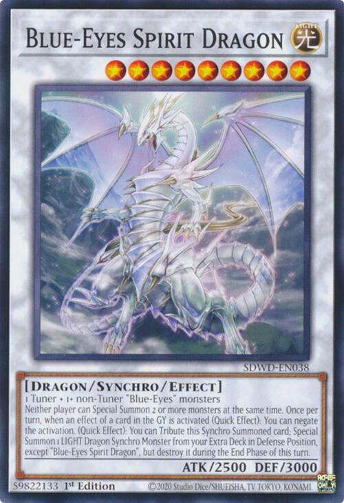Blue-Eyes Spirit Dragon [SDWD-EN038] Common | RetroPlay Games