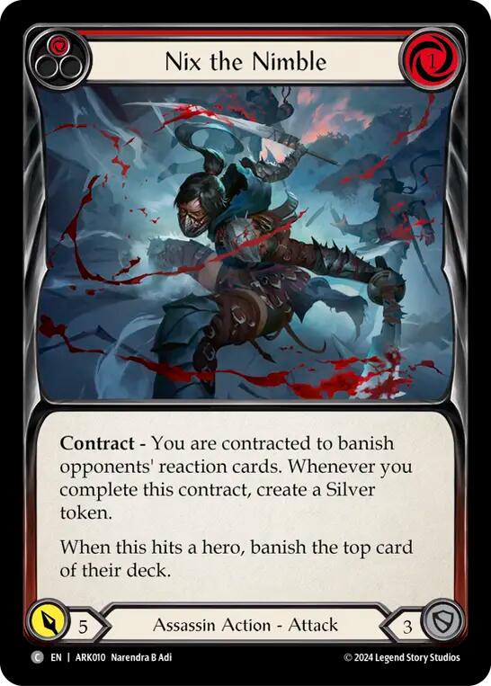 Nix the Nimble (Red) [ARK010] (The Hunted Arakni Blitz Deck) | RetroPlay Games