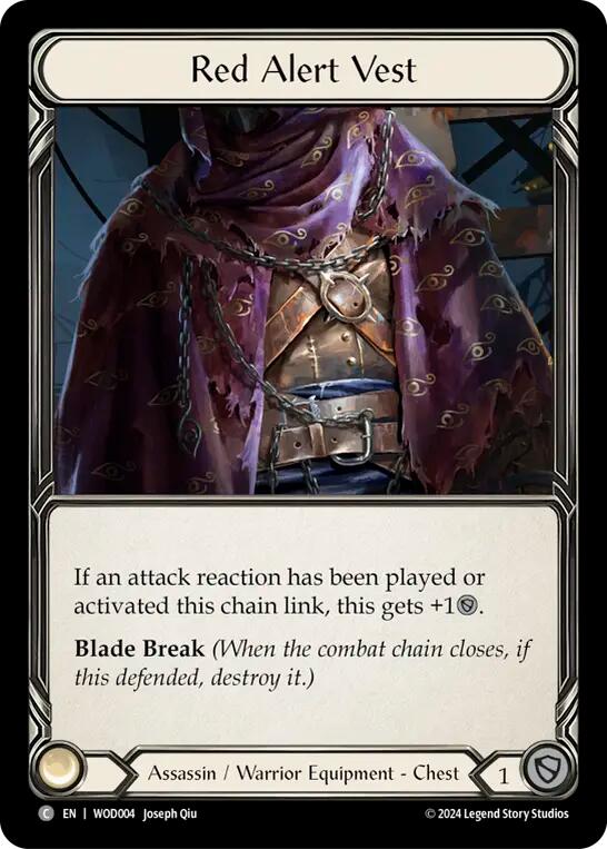Red Alert Vest [WOD004] (The Hunted Arakni, Web of Deceit Blitz Deck) | RetroPlay Games