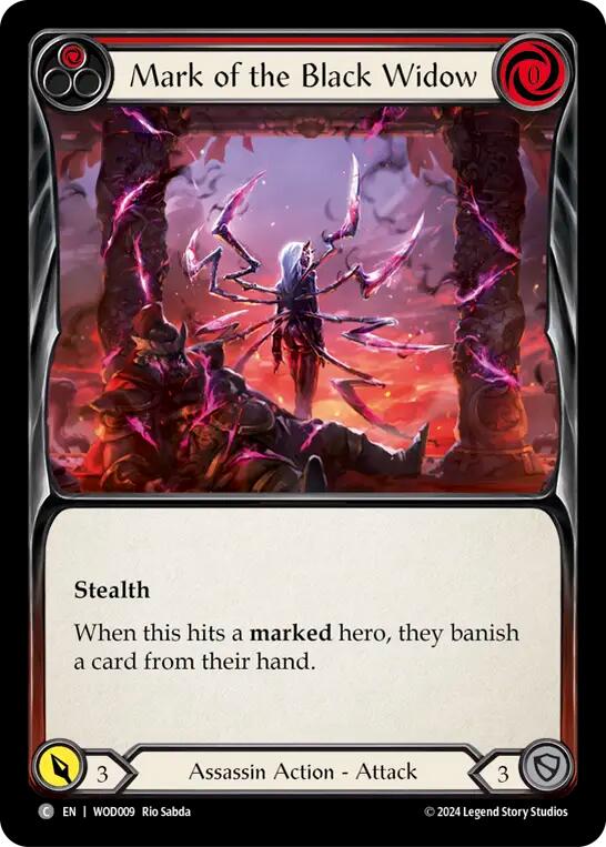 Mark of the Black Widow (Red) [WOD009] (The Hunted Arakni, Web of Deceit Blitz Deck) | RetroPlay Games