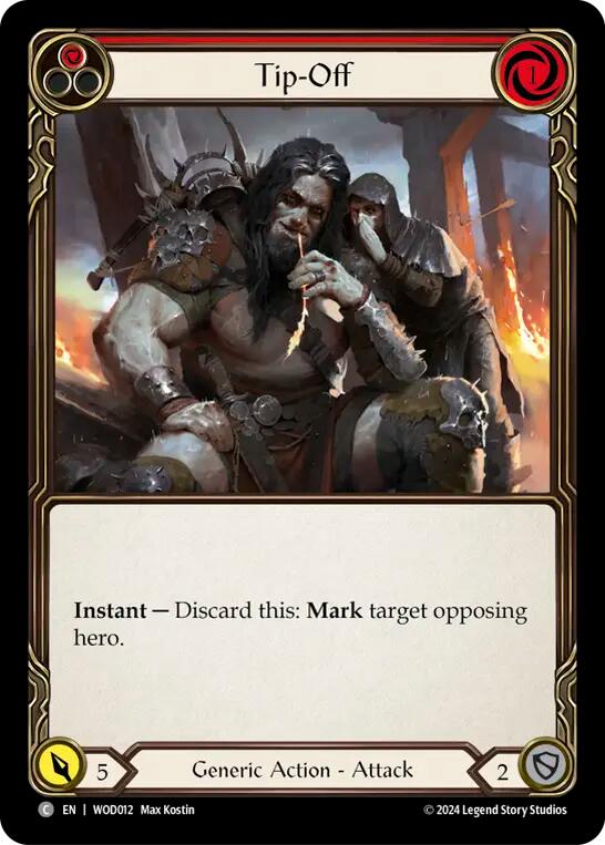 Tip-Off (Red) [WOD012] (The Hunted Arakni, Web of Deceit Blitz Deck) | RetroPlay Games