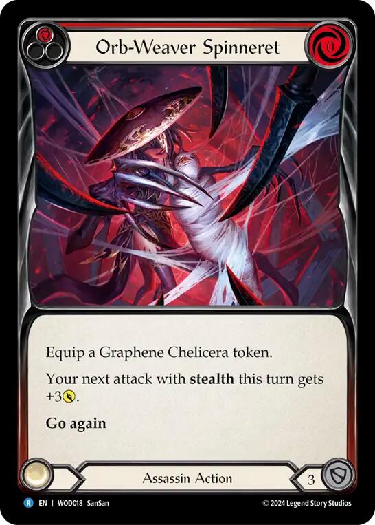 Orb-Weaver Spinneret (Red) [WOD018] (The Hunted Arakni, Web of Deceit Blitz Deck) | RetroPlay Games