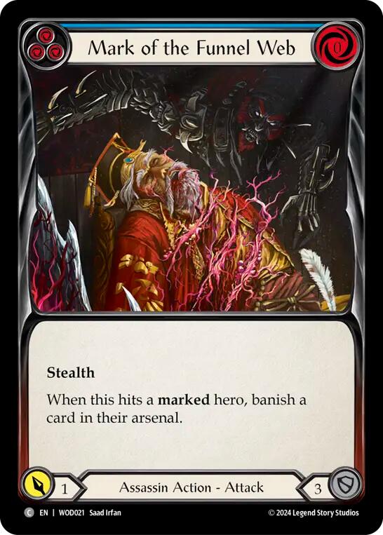 Mark of the Funnel Web (Blue) [WOD021] (The Hunted Arakni, Web of Deceit Blitz Deck) | RetroPlay Games