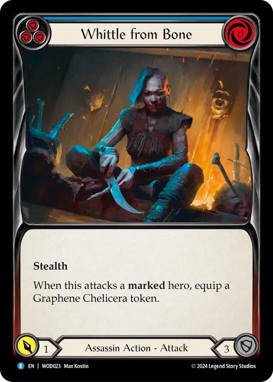 Whittle from Bone (Blue) [WOD023] (The Hunted Arakni, Web of Deceit Blitz Deck) | RetroPlay Games