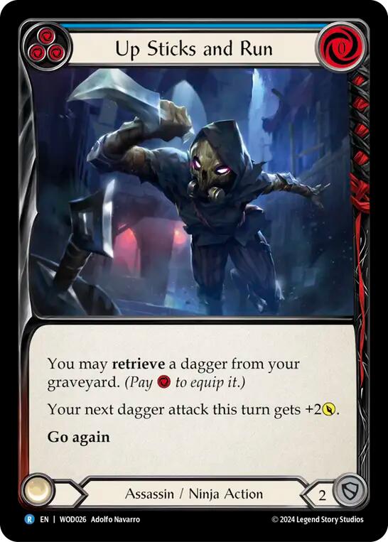 Up Sticks and Run (Blue) [WOD026] (The Hunted Arakni, Web of Deceit Blitz Deck) | RetroPlay Games