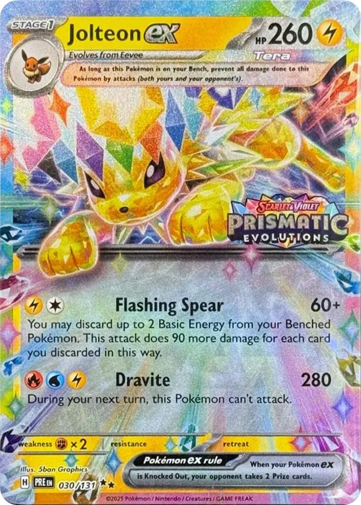 Jolteon ex (030/131) (Prismatic Evolutions Stamp) [Scarlet & Violet: Prismatic Evolutions] | RetroPlay Games